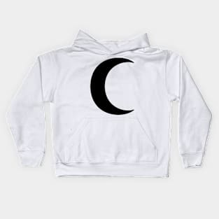 Crescent (black) Kids Hoodie